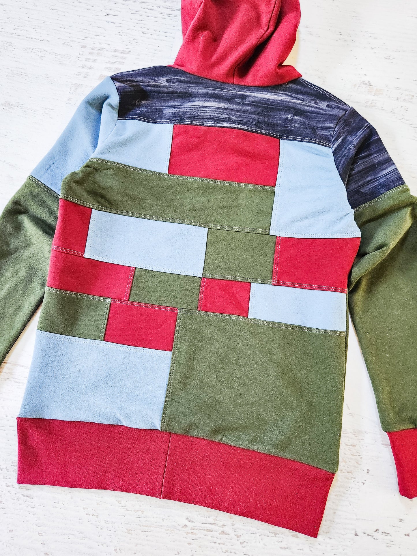 Adventure Patchwork Hoodie, size 14