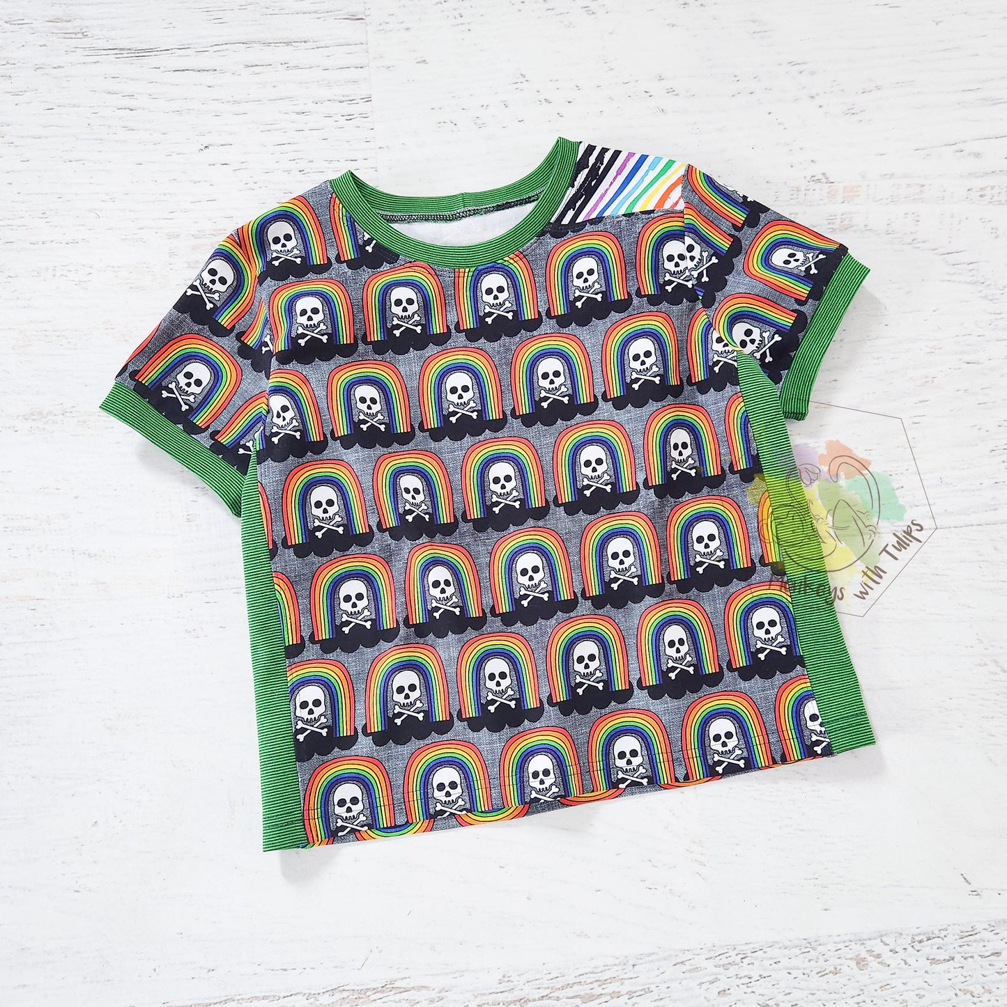 Punk Rainbow Tee, size 6