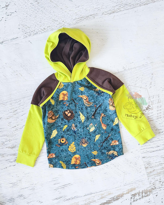 Quirky Birds faux layered tee, size 6