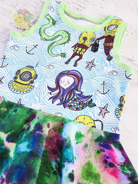 Deep Sea Twirl Peplum, size 5T