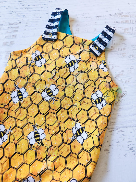 Bees Romper, size 3-6 month