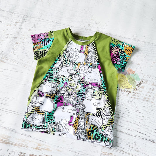 Wild! Secret pocket tee, size 5T