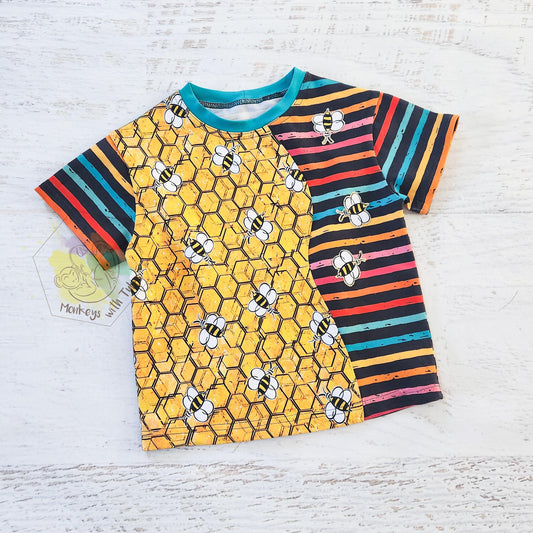 Buzzy Bees relaxed tee, size 2T