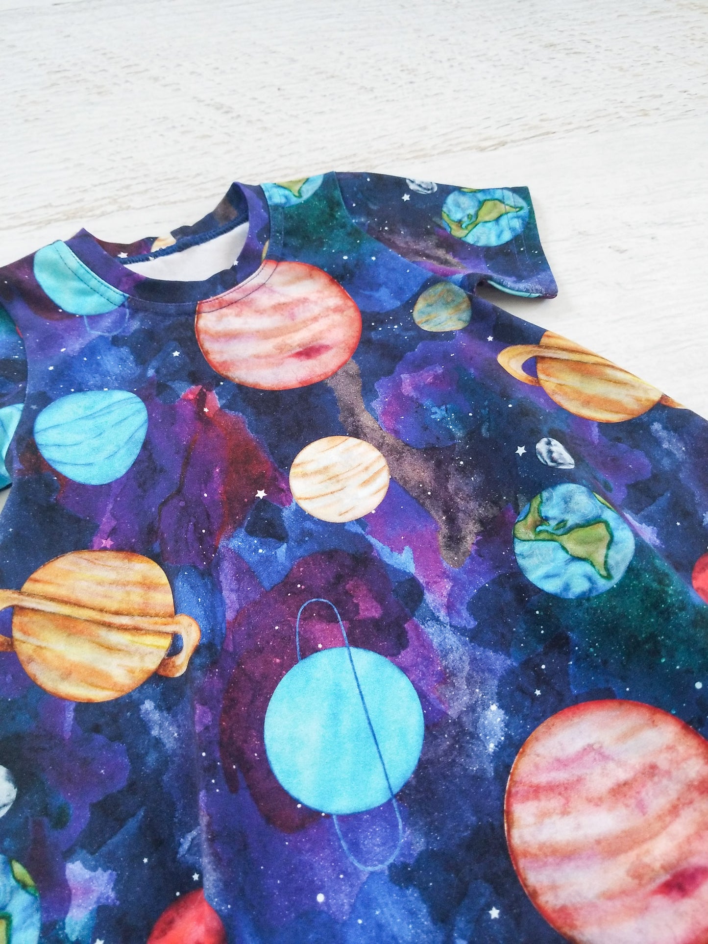 Planets tshirt dress, size 2/3t
